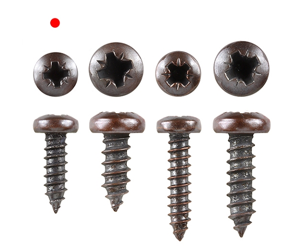 Wood screws 10mm x 3mm Pan head Pozi Steel Bronze plated pack 200